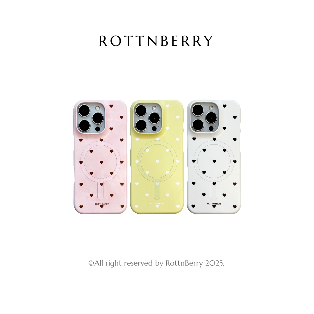 RottnBerry · 怦然心动 手机壳清新爱心磁吸iphone16/15promax