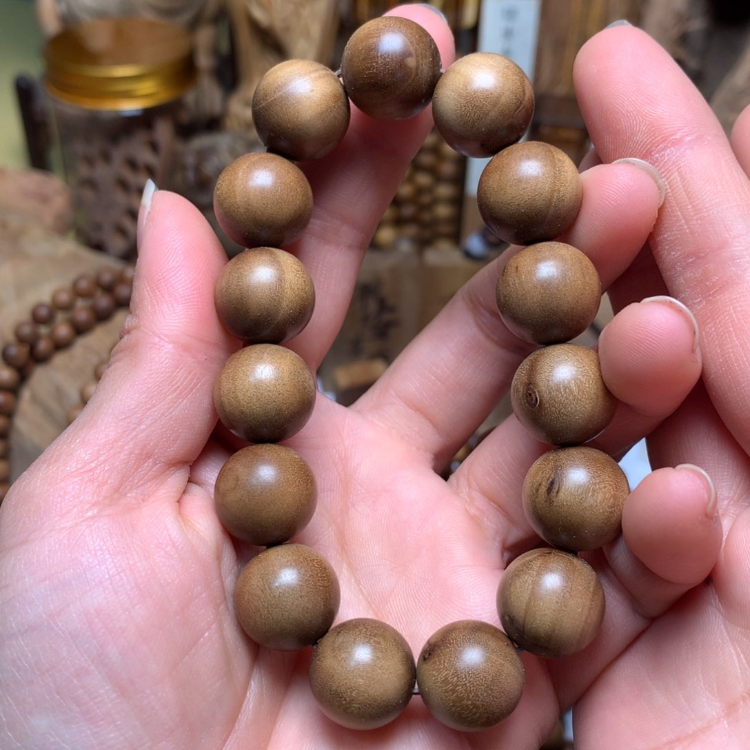 檀香木手串/手链老山檀香1.4单圈微瑕
