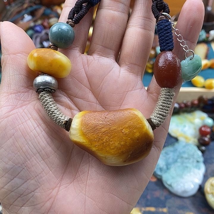 蜜蜡未镶嵌项链项链