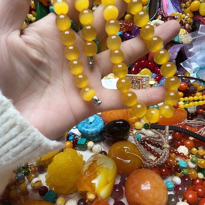 树脂制品15143项链黄色