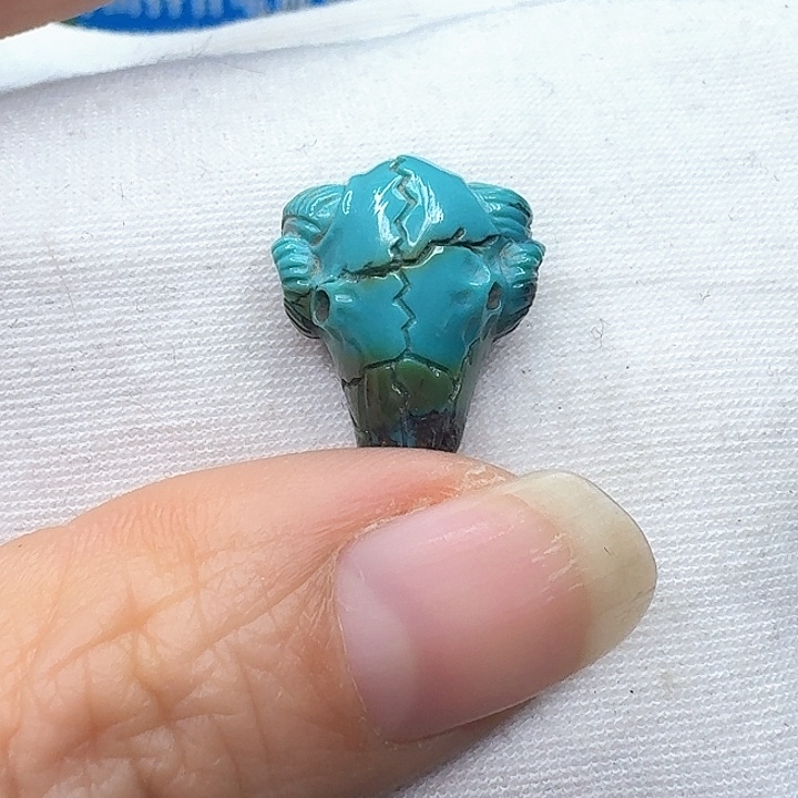 未镶嵌绿松石三通挂件