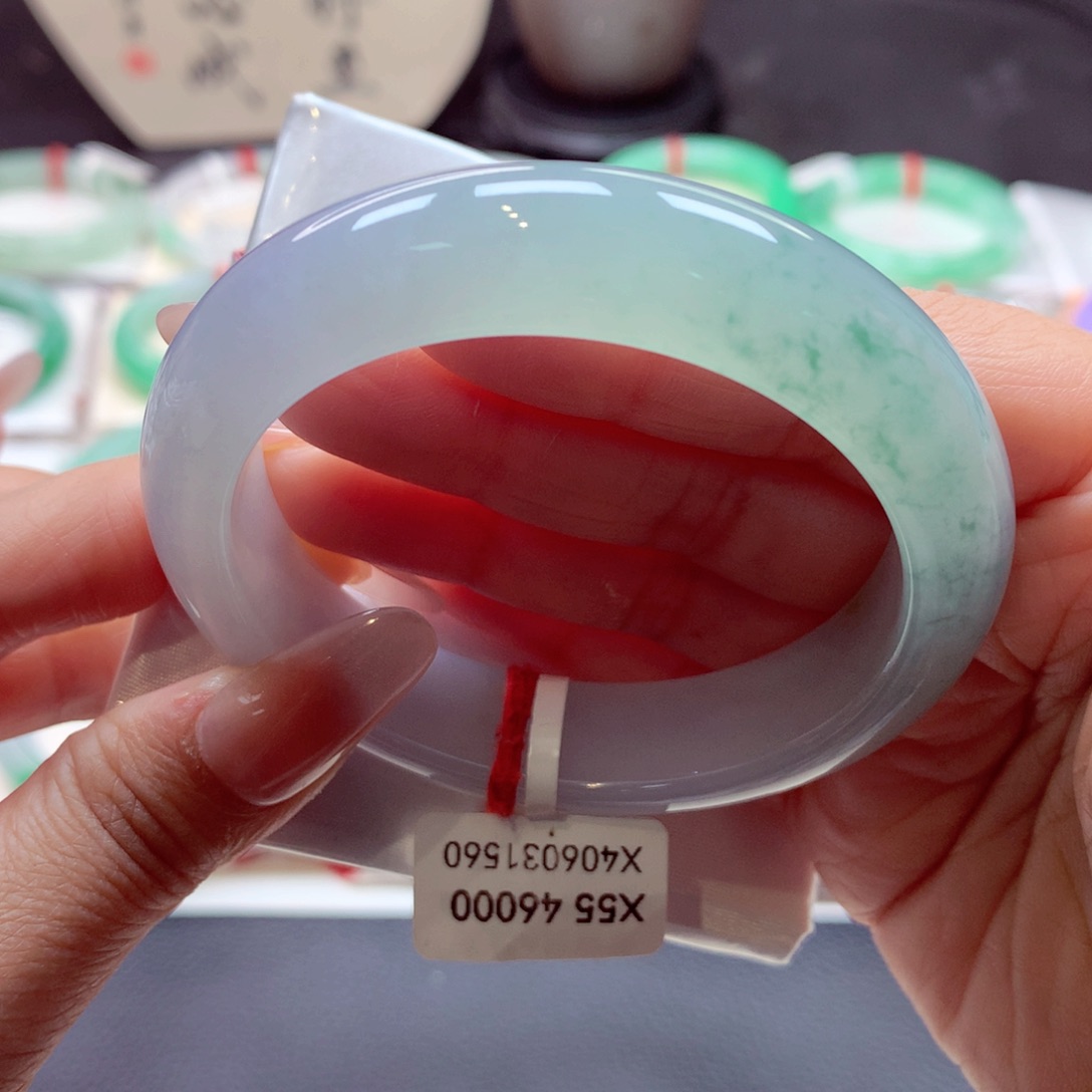 翡翠手镯未镶嵌正圈55.7（19号）89