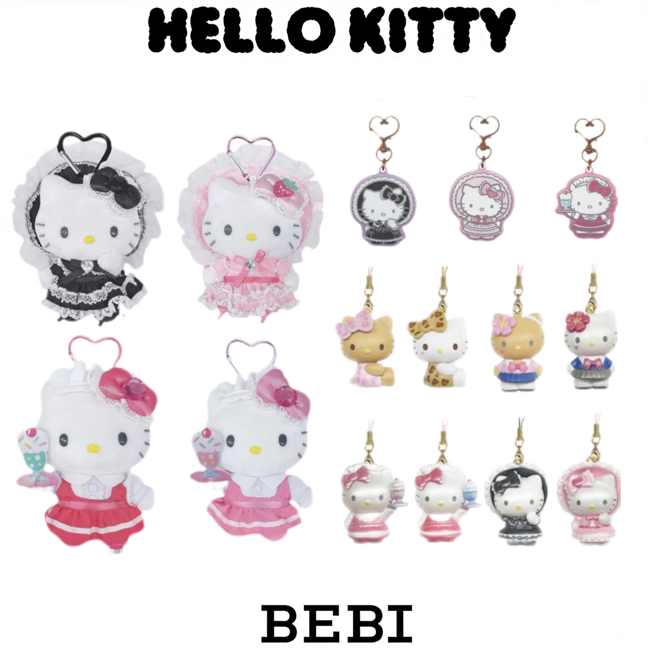 【日版正品】Nic女仆萝莉系列Hello Kitty挂件周边