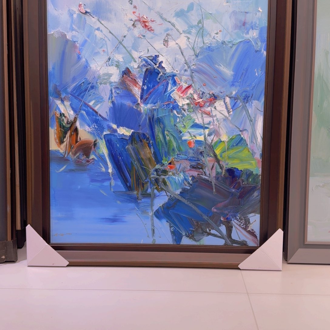 油画泡**奶蓝菏系列作品