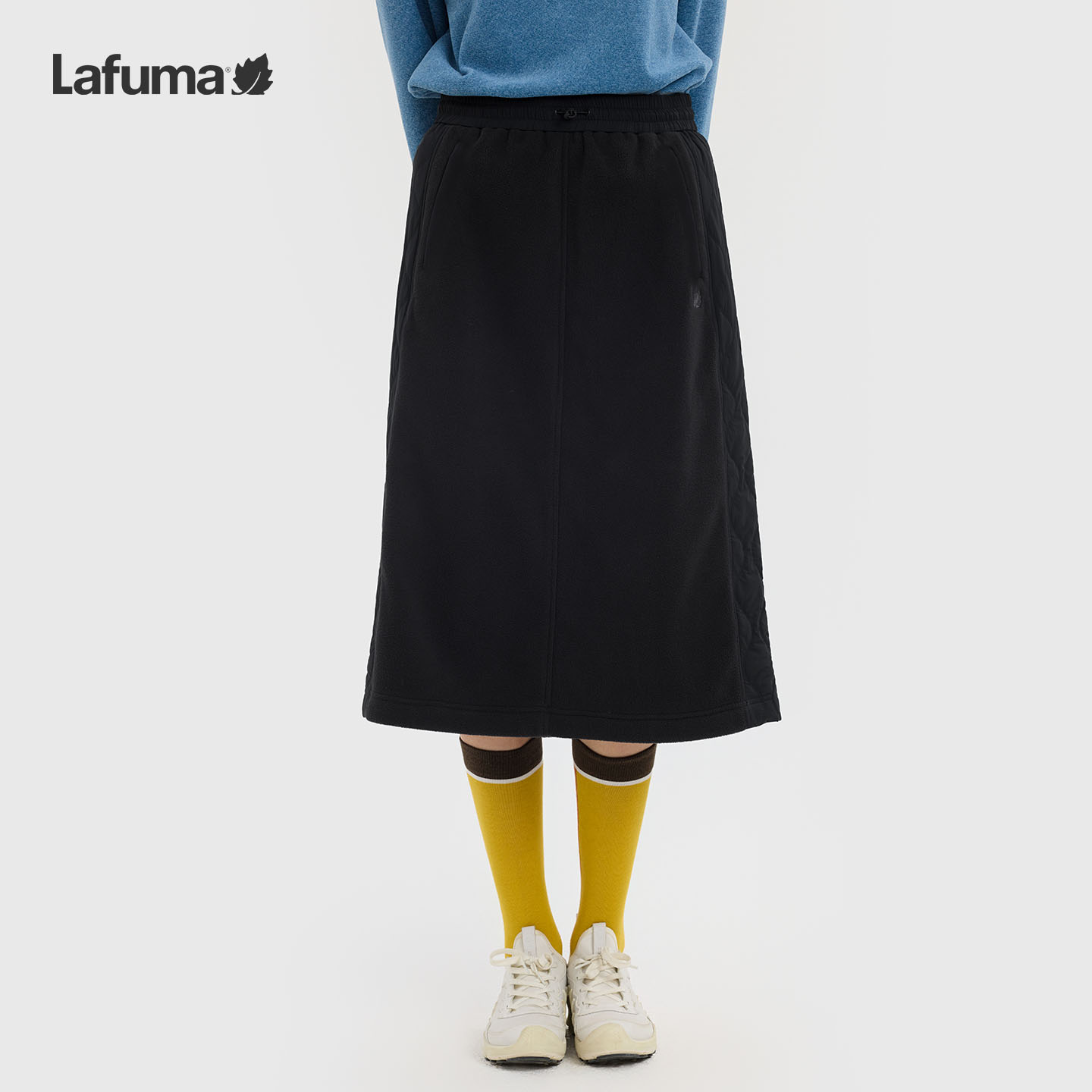 【胶囊系列】LAFUMA户外25秋冬女士半身裙针织拼接中长裙LFPA5CQ70