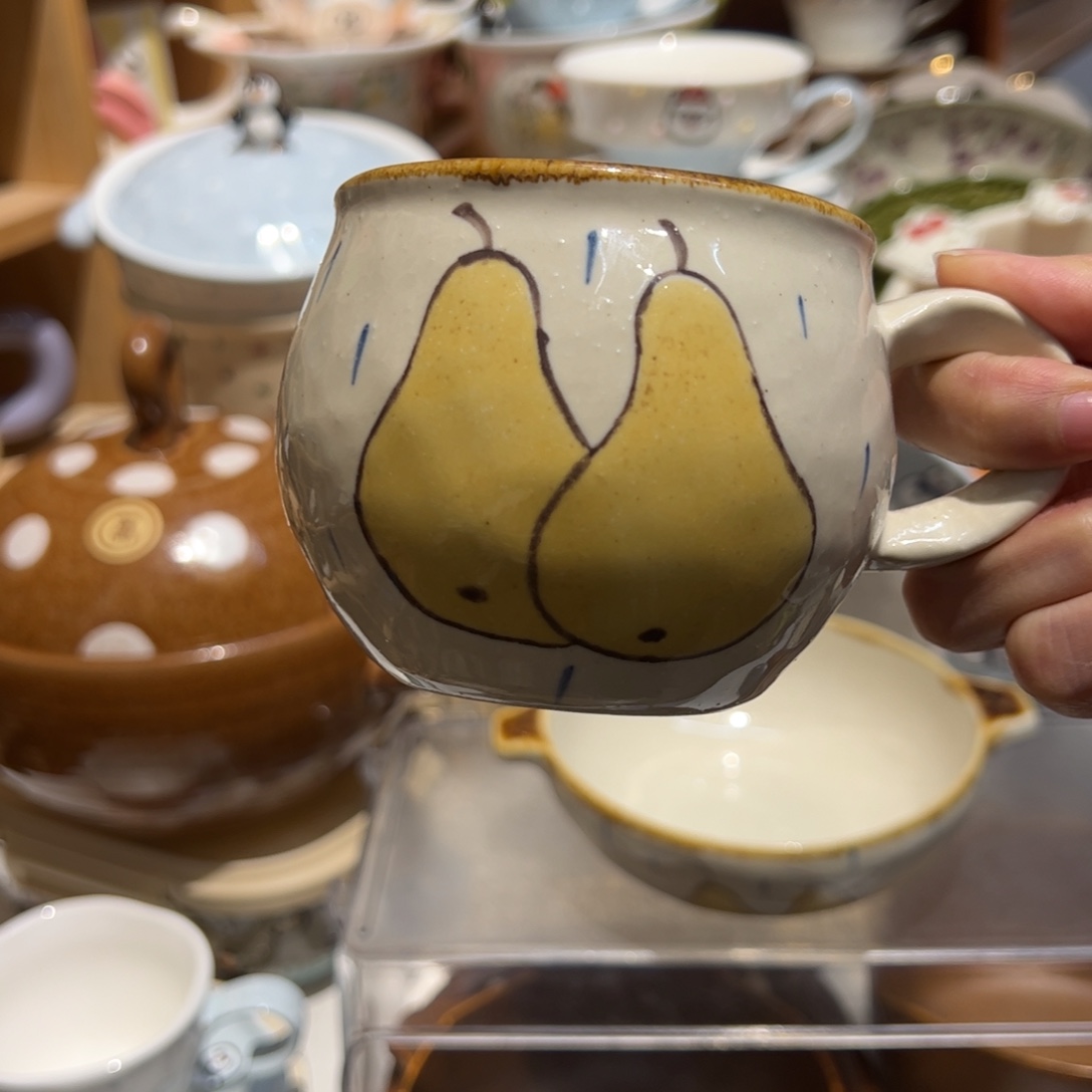 粗陶手作鸭梨马克杯