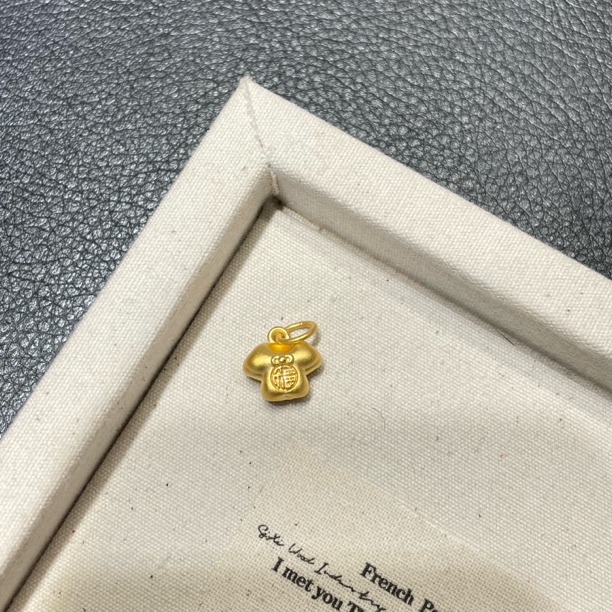 足金999福字金衣小官服配件