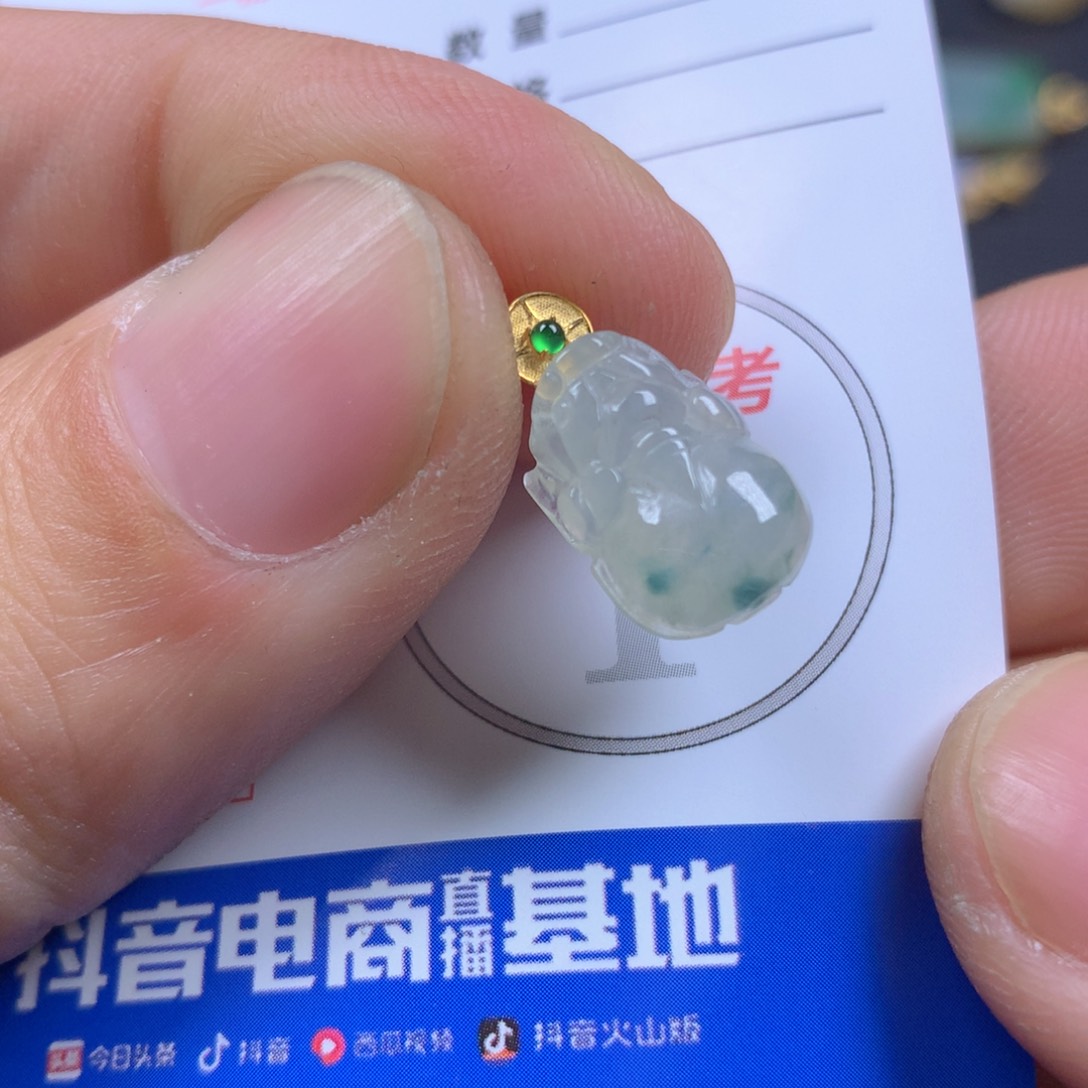 【闪购商品】翡翠颈饰18K金镶嵌翡翠
