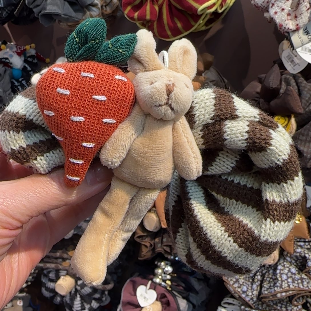 布艺铁合金兔子胡萝卜发圈