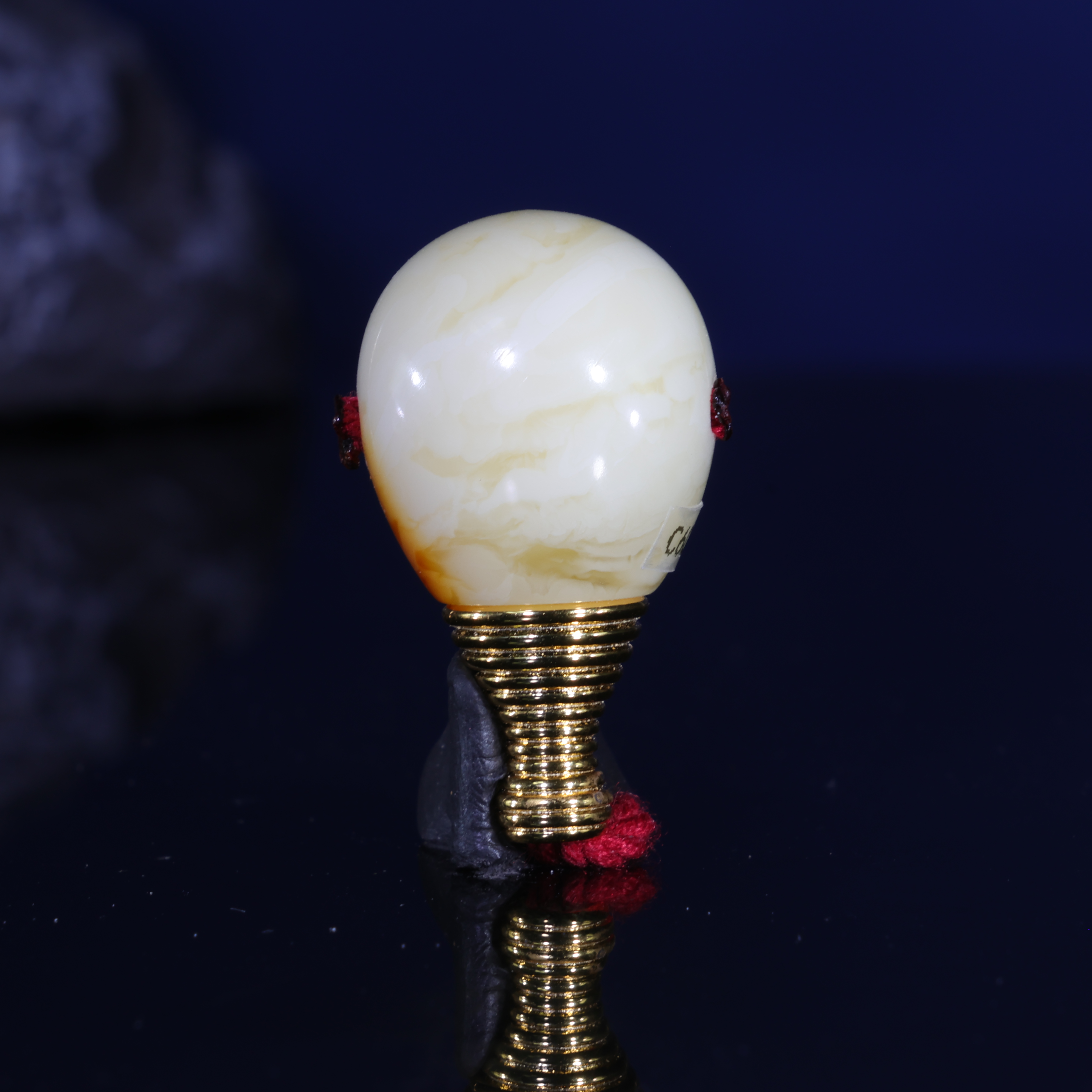 15m三通原矿一物一图保真白花白蜡水滴分体三通佛头蜜蜡配饰C608