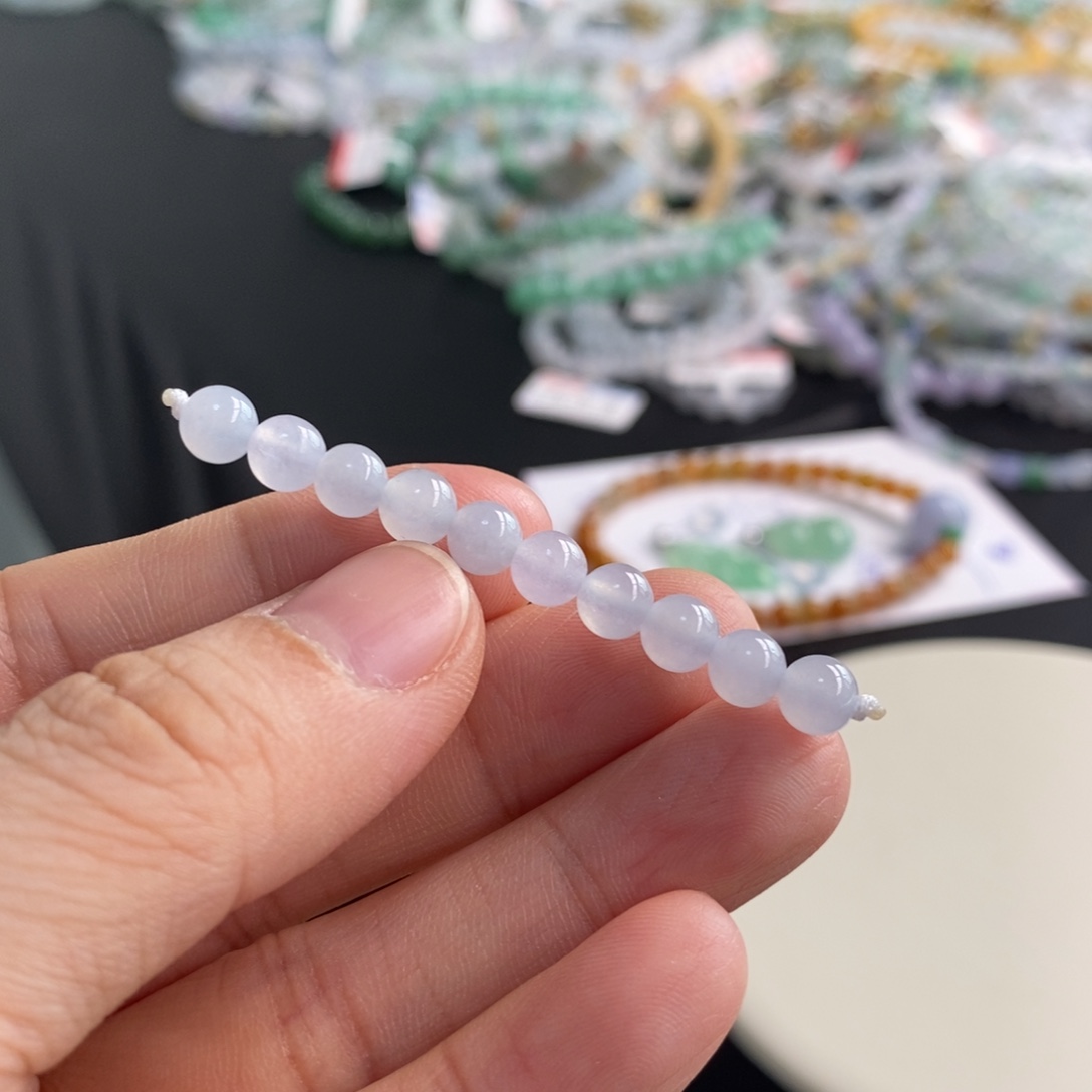 翡翠未镶嵌手链卡5.5
