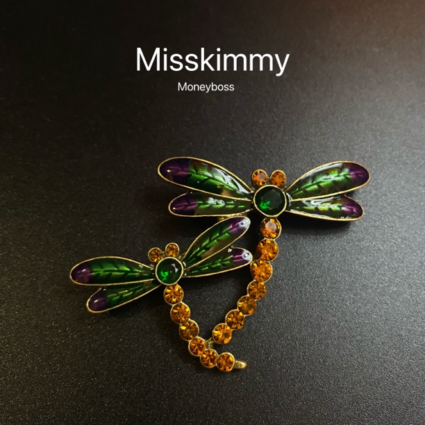 925银合成锆石胸针 复古/宫廷欧百搭高档配蜻蜓胸针917