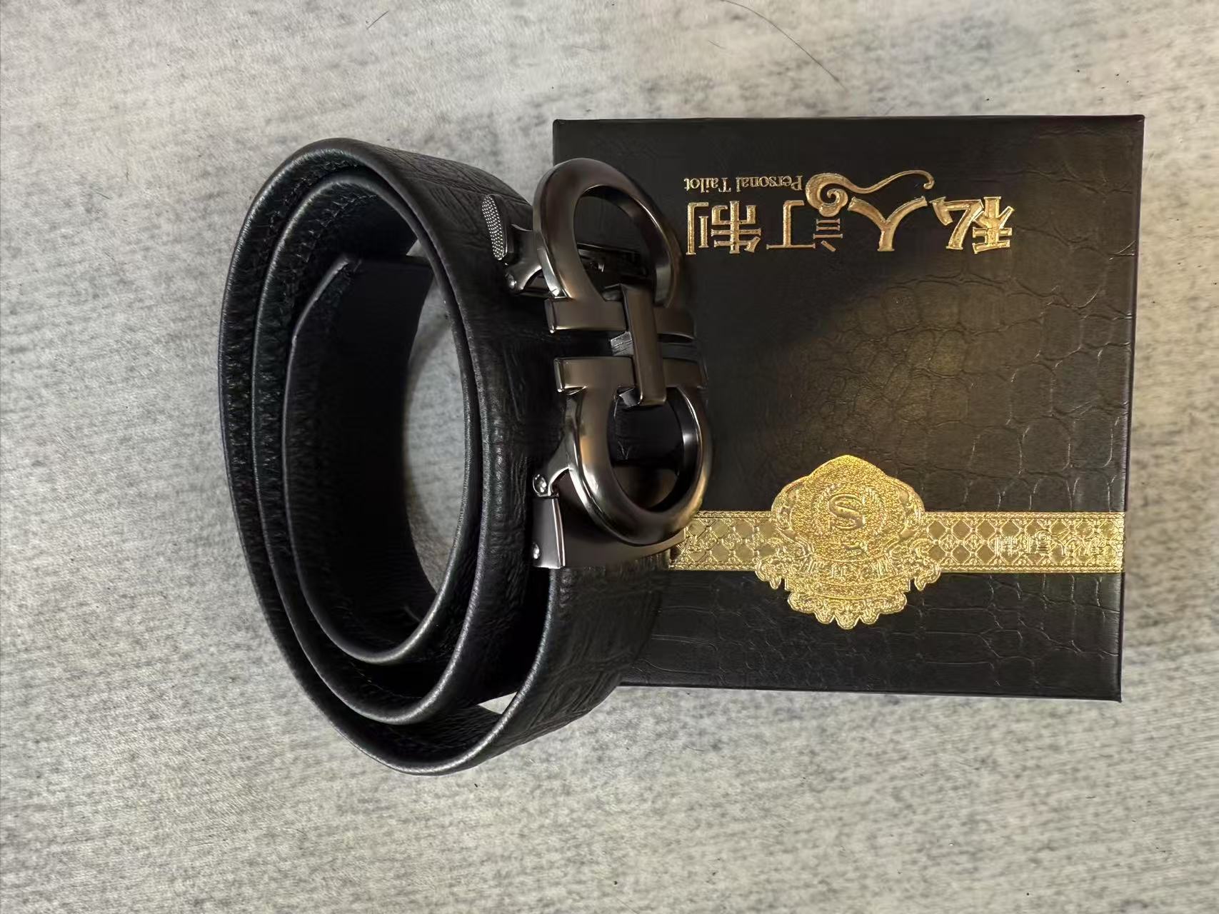 合金钢真皮牛皮皮带