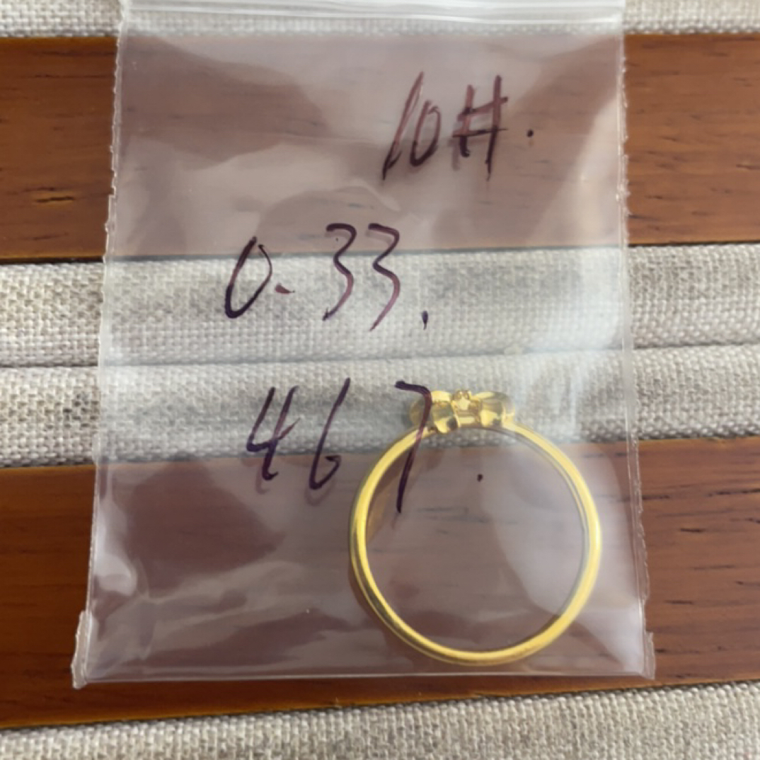 克重0.33 10号 在逃公主蝴蝶结6D戒指 足金999