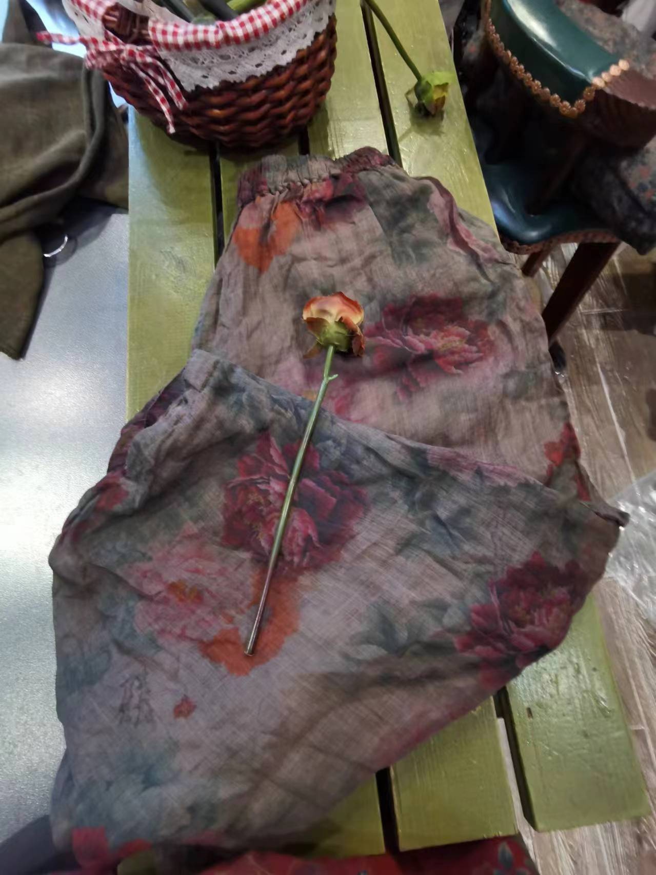 炒色做旧复古休闲裤