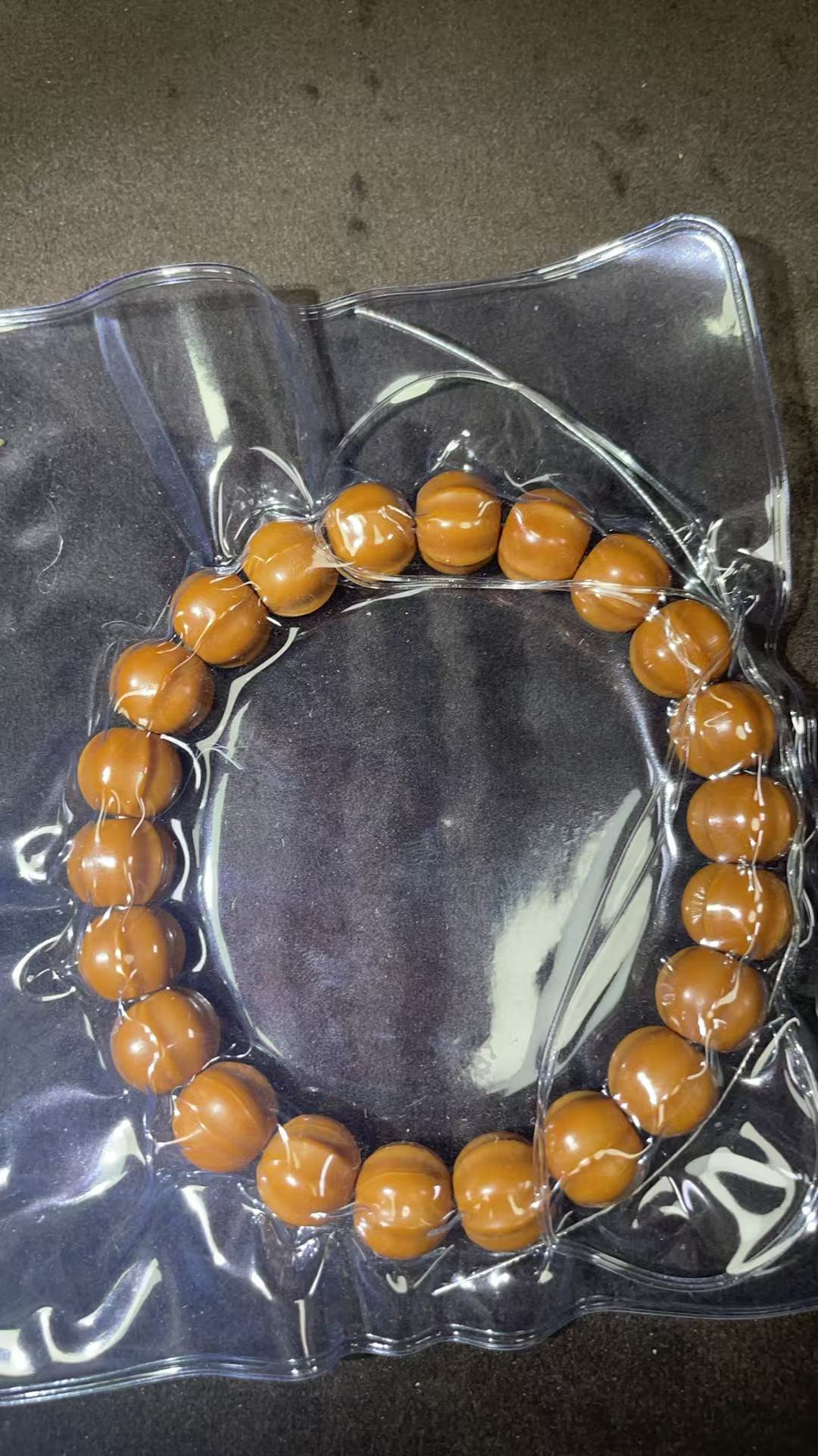 精品雕刻猴头手串鲨鱼背光珠手捻核桃文玩男女士单圈佛珠手链清货