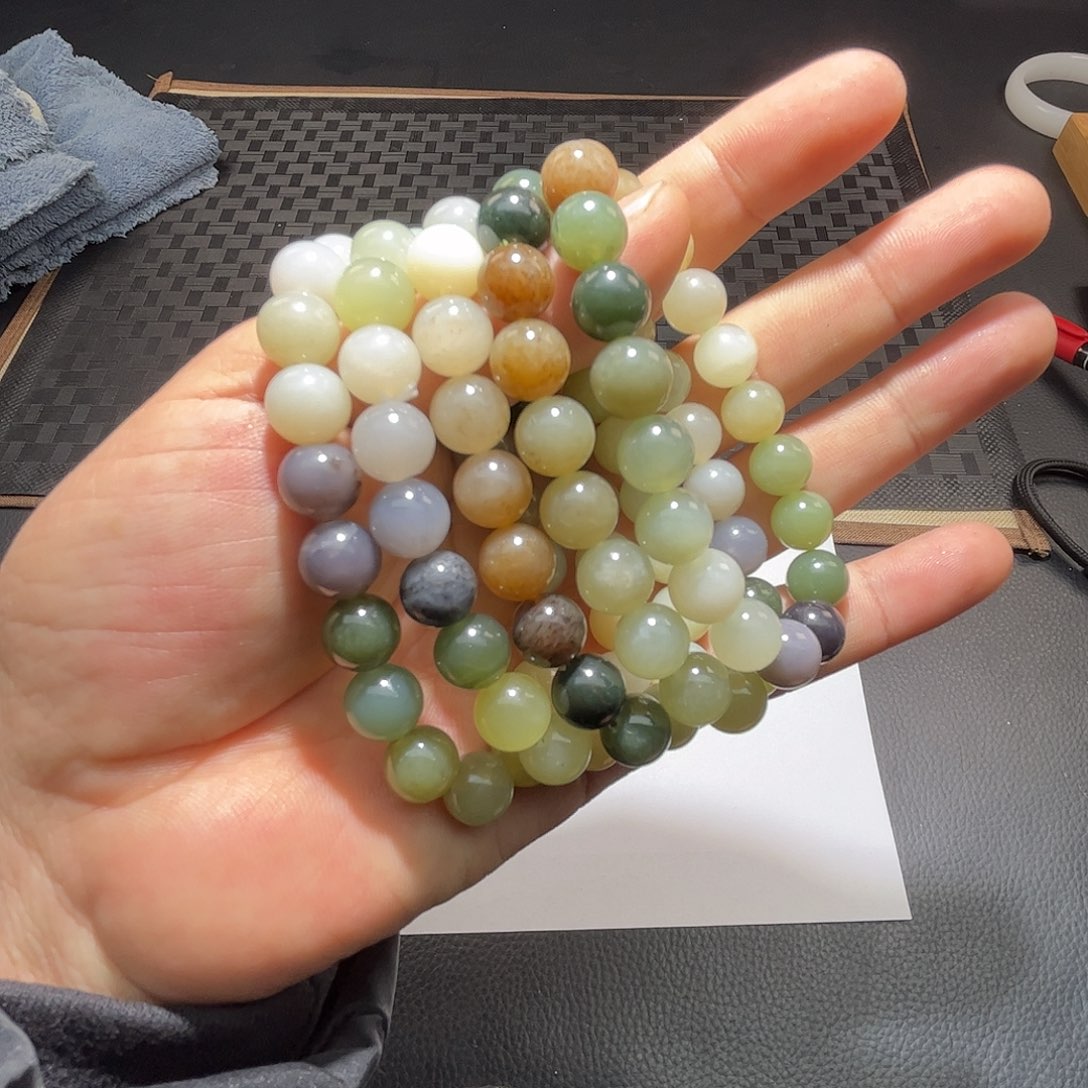 和田玉纯天然和田玉多宝手串卡10大未镶嵌