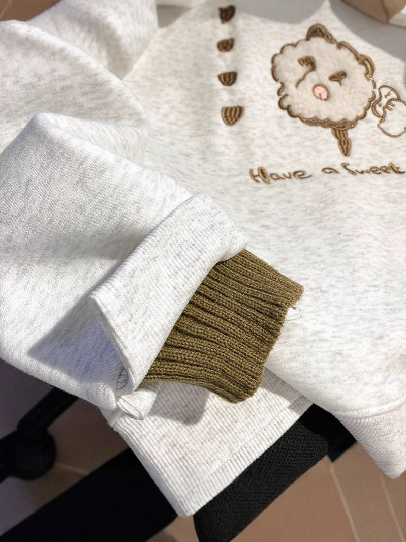 【直播链接，非图片款】套头宽松型慵懒风卫衣宽松情侣加绒刺绣