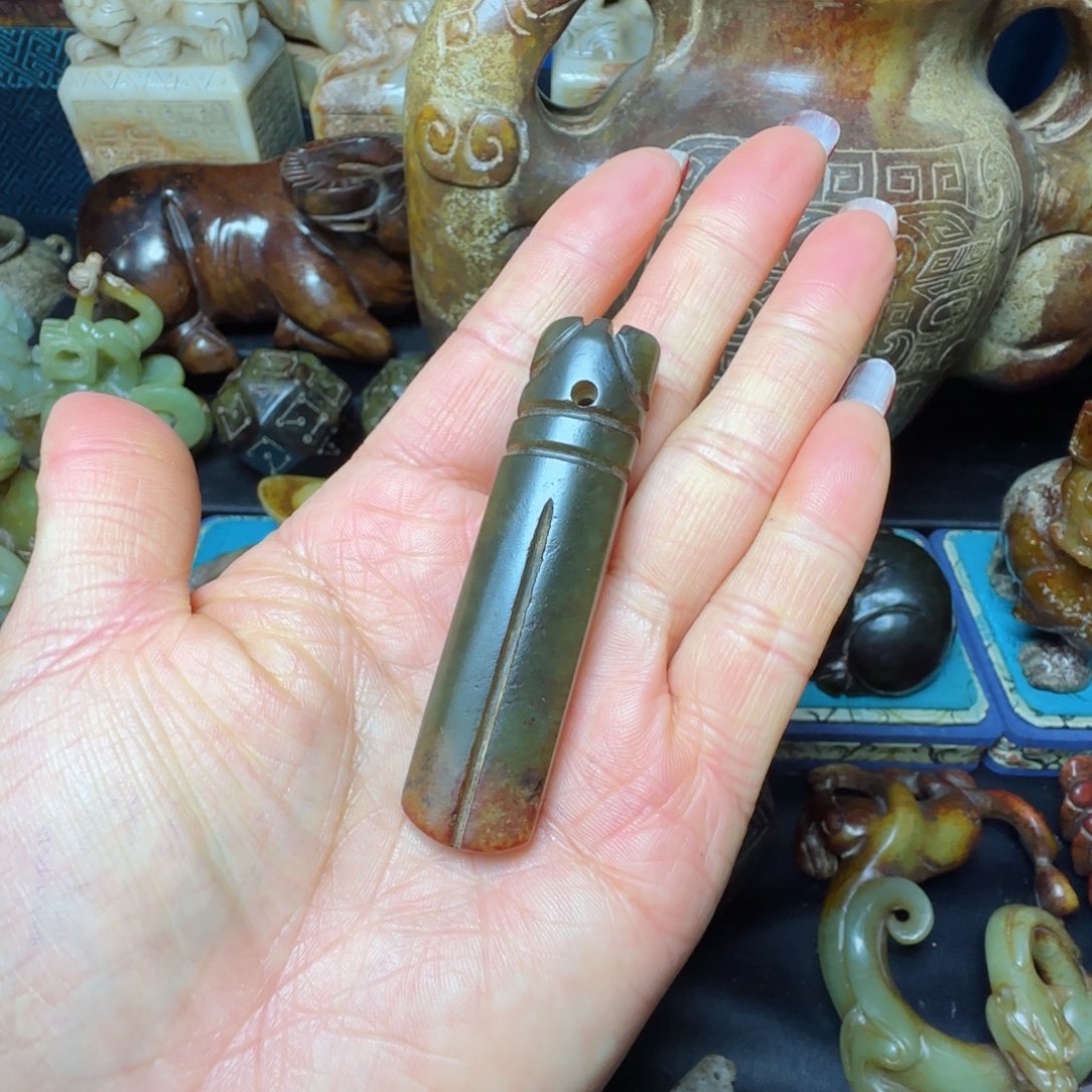 和田玉挂件未镶嵌好*好