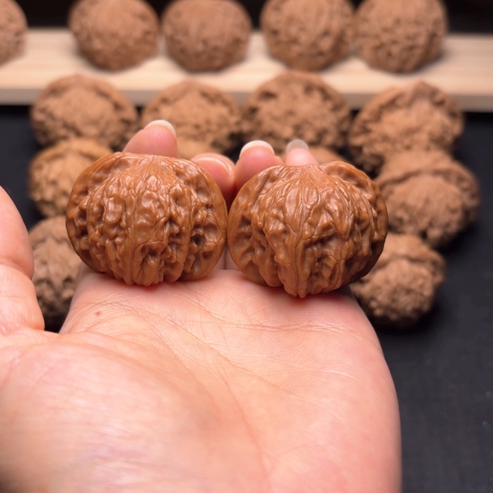 旧***️文玩核桃把件38磨盘