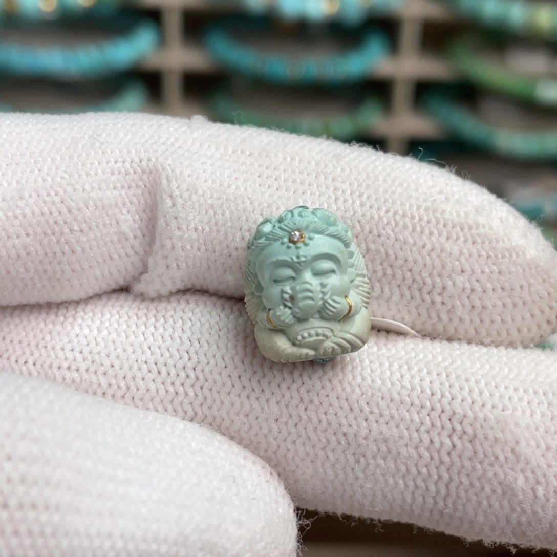 绿松石未镶嵌天使象19