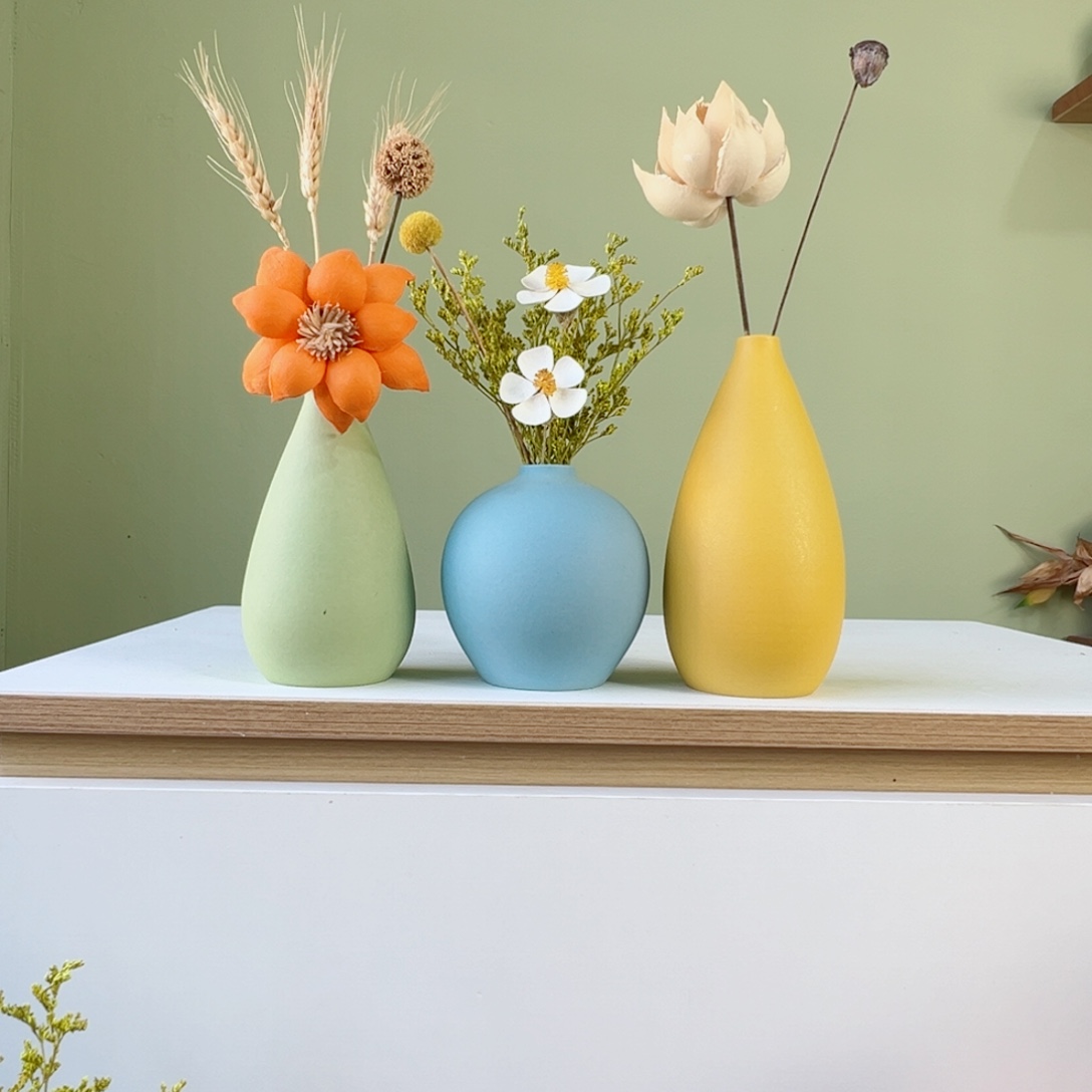 摆件陶瓷花瓶带花高度20-30厘米左右