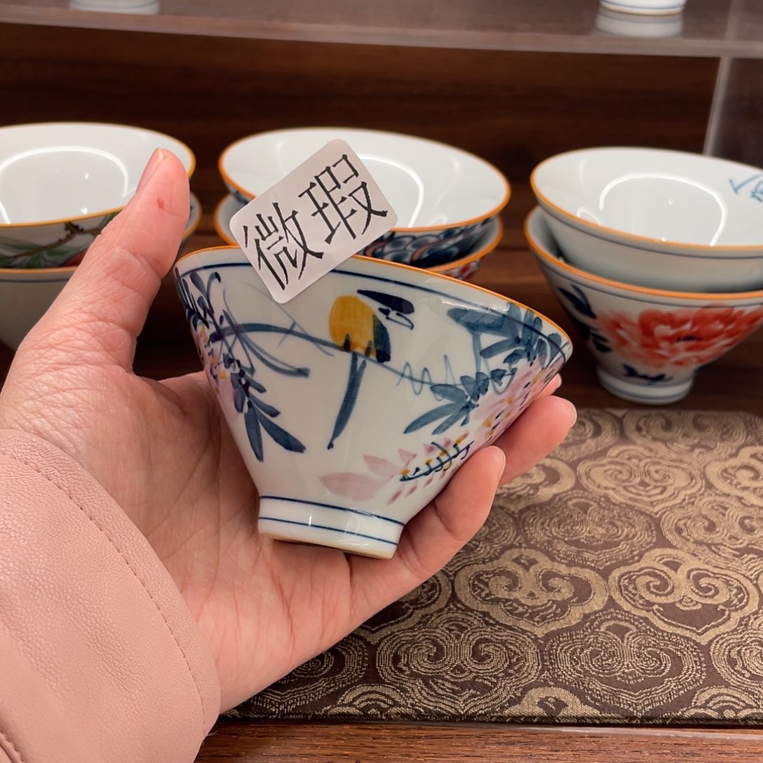 微瑕釉下彩纯手绘