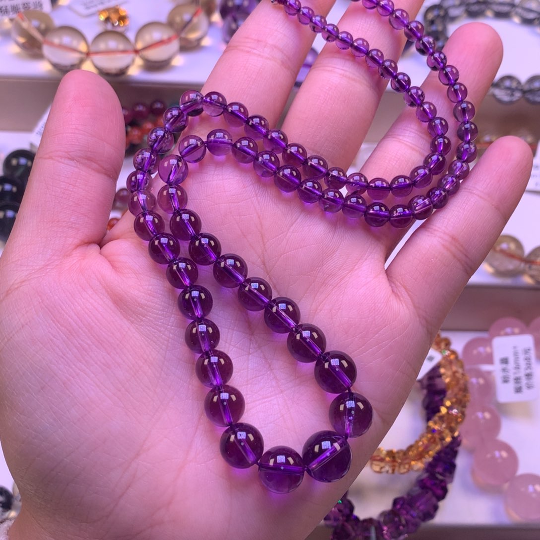 紫晶颈饰未镶嵌项链