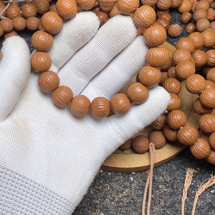 苦***来吊坠猴头核桃原皮聚宝盆14.7精卡打底