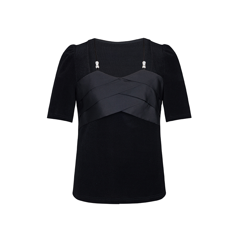 【直播专享】商场同款夏季吊带配针织假两件T恤N035A42127