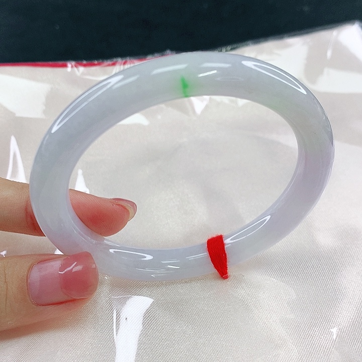 翡翠未镶嵌手镯圈56，04162