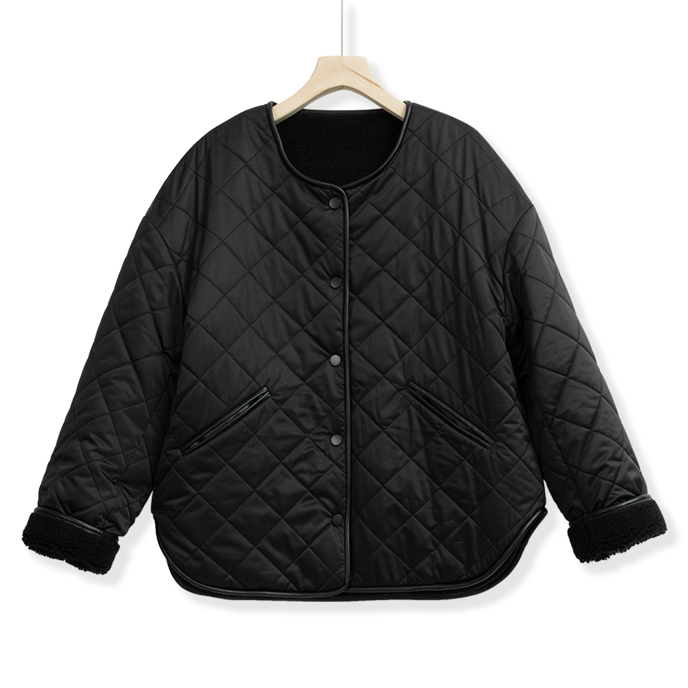 加厚羔毛两面穿女士上衣外套保暖0051-342-4438