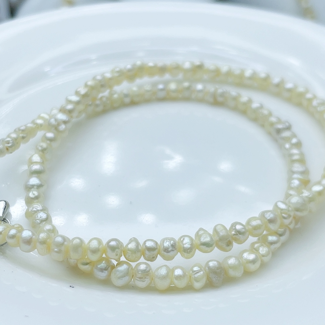 淡水珍珠颈饰钛钢