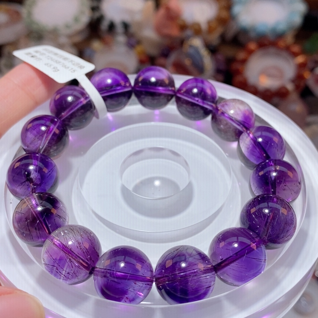 水晶手链未镶嵌F紫超14.8