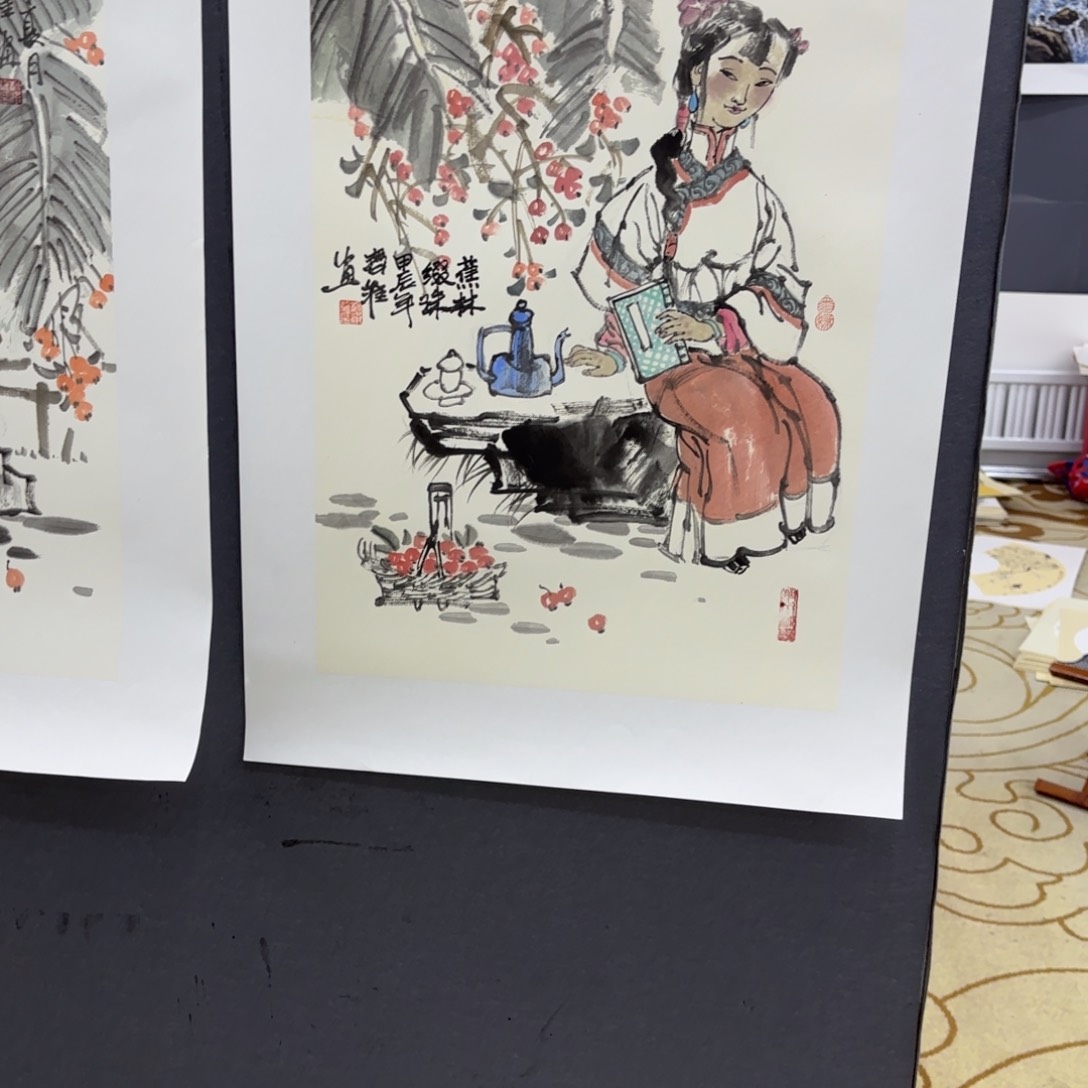 国画用****7杨济淮四尺三开童