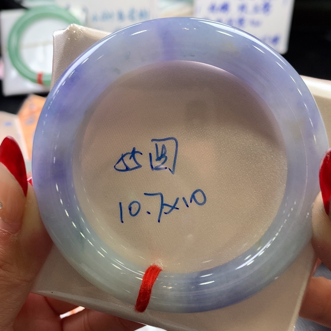 翡翠未镶嵌手镯55圆