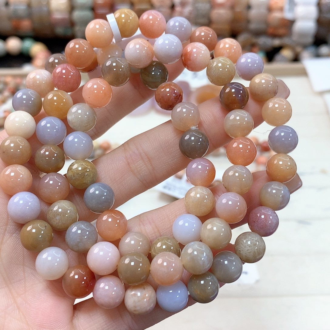 硅化珊瑚（珊瑚玉）手链未镶嵌封*651