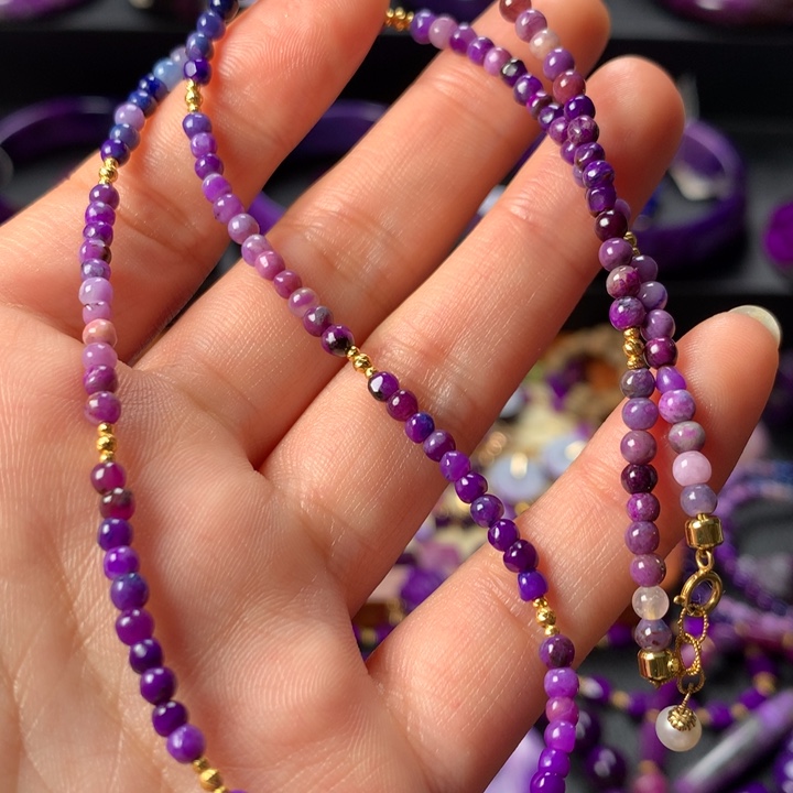 苏纪石（舒俱来）项链18K金镶嵌