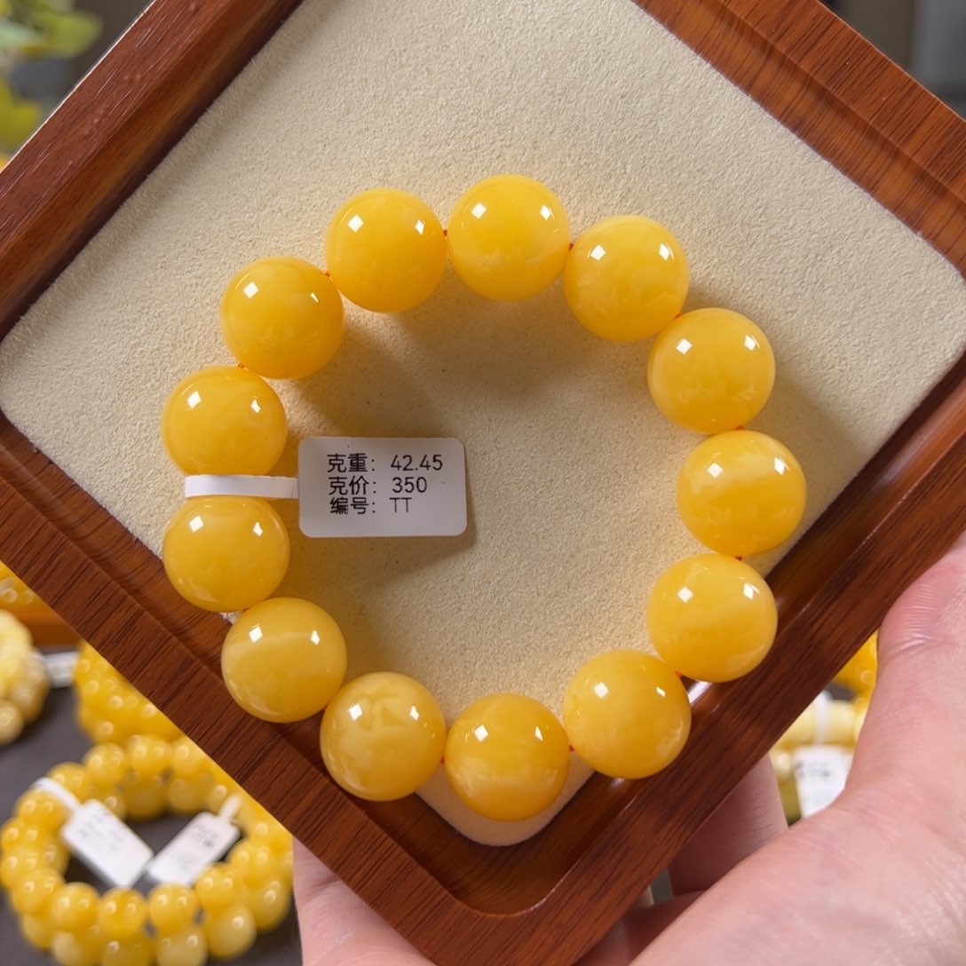 裸石蜜蜡未镶嵌18mm焦皮奶橘满蜡杨枝甘露圆珠tt