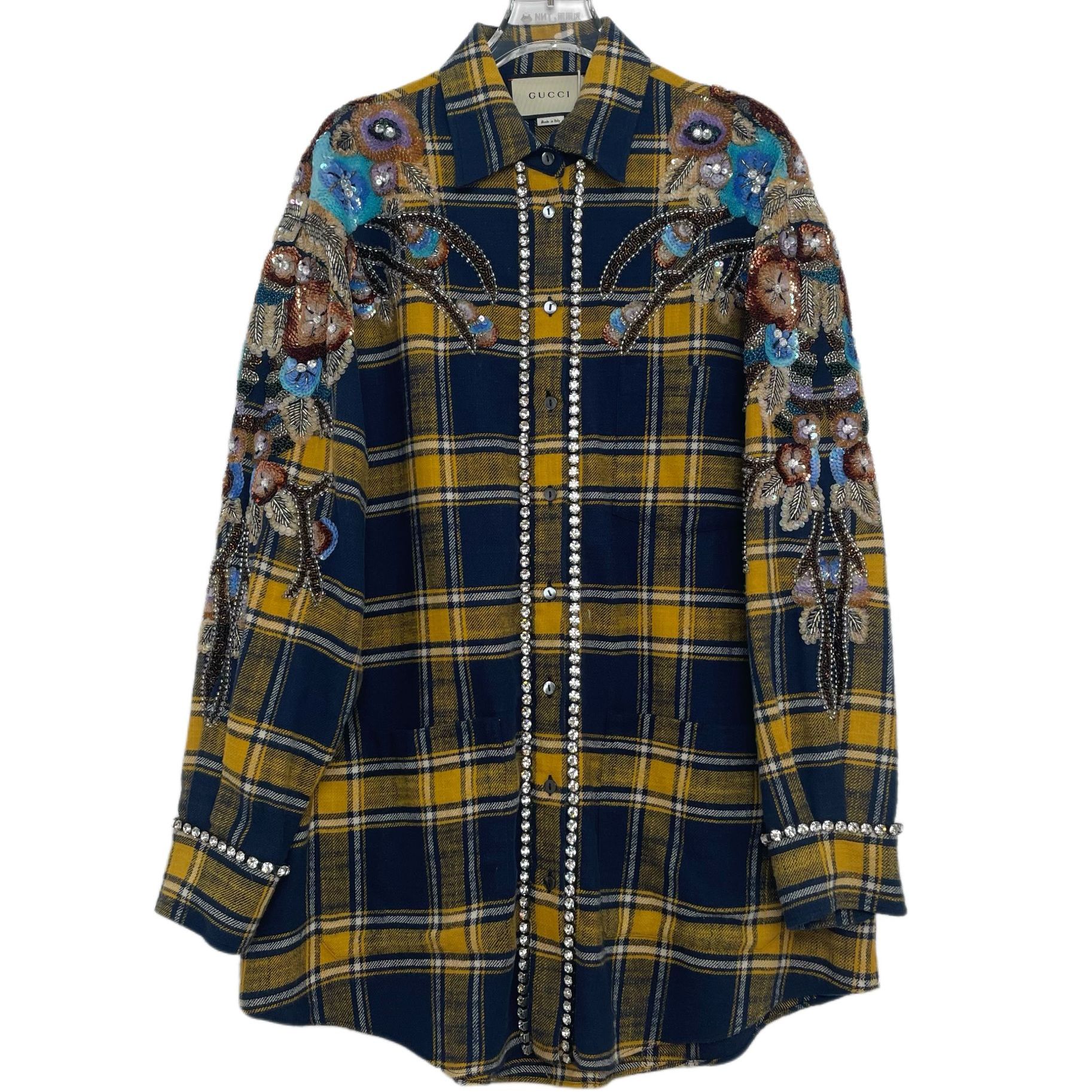 99新 GUCCI/古驰 格子重工外套 J1937 40码 CS