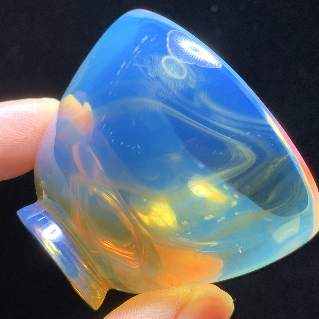 缅甸琥珀高蓝杯子27克