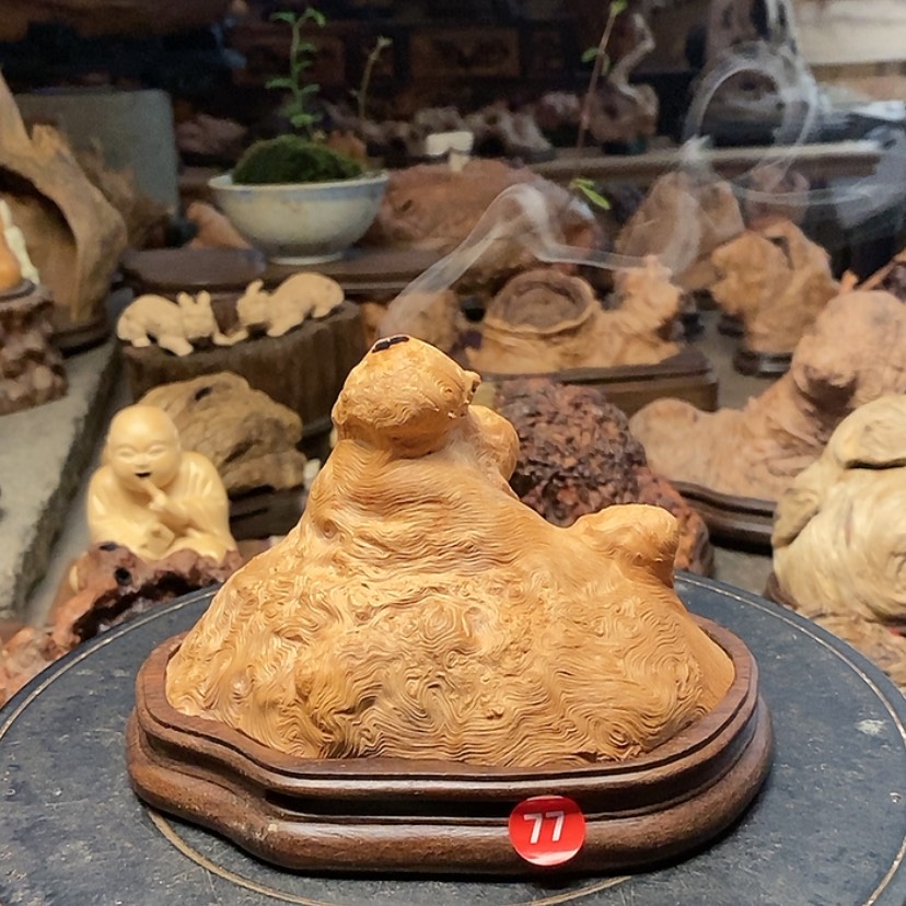 【闪购商品】77号荔枝木香炉工艺