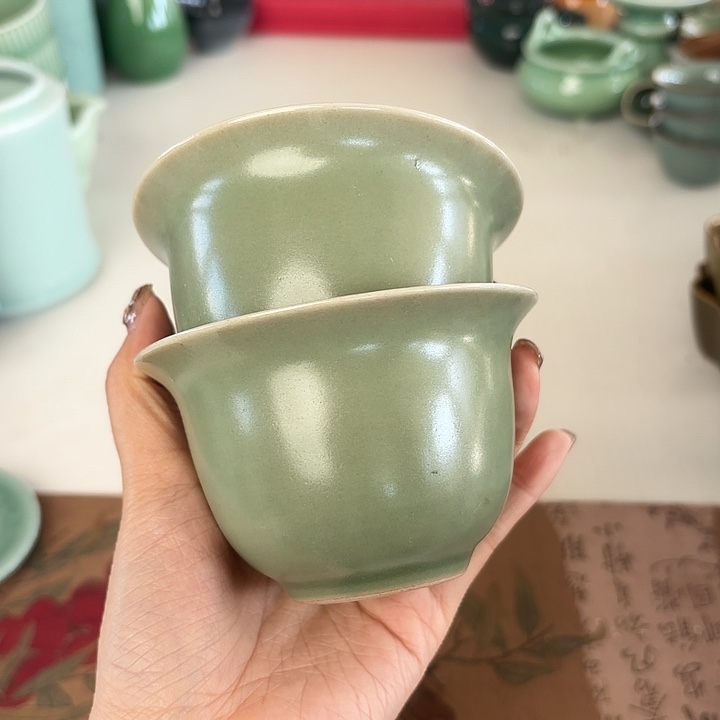 龙泉云间青瓷小米茶器