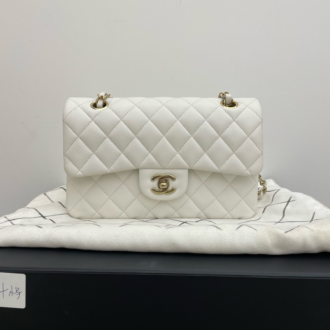 99新 Chanel/香奈儿 cf小号白色 附件：盒子 尘袋