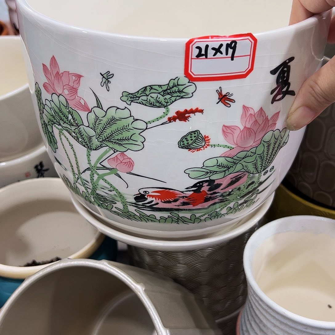 外贸尾单陶瓷花盆凑单10米包邮