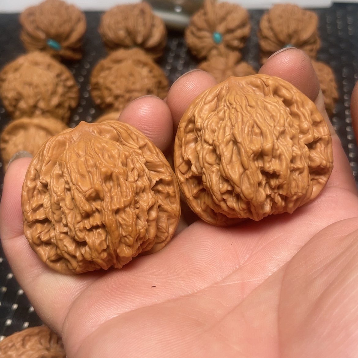 【闪购商品】文玩核桃把件43麦穗虎头