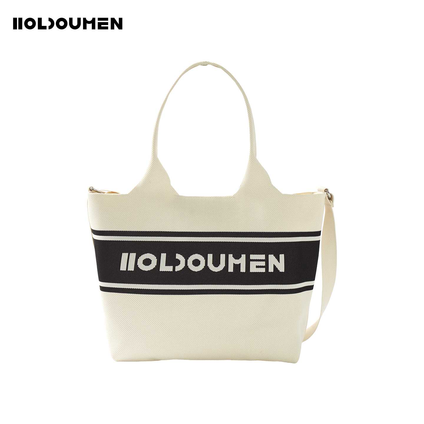 Holdoumen25日常系列编织撞色托特包