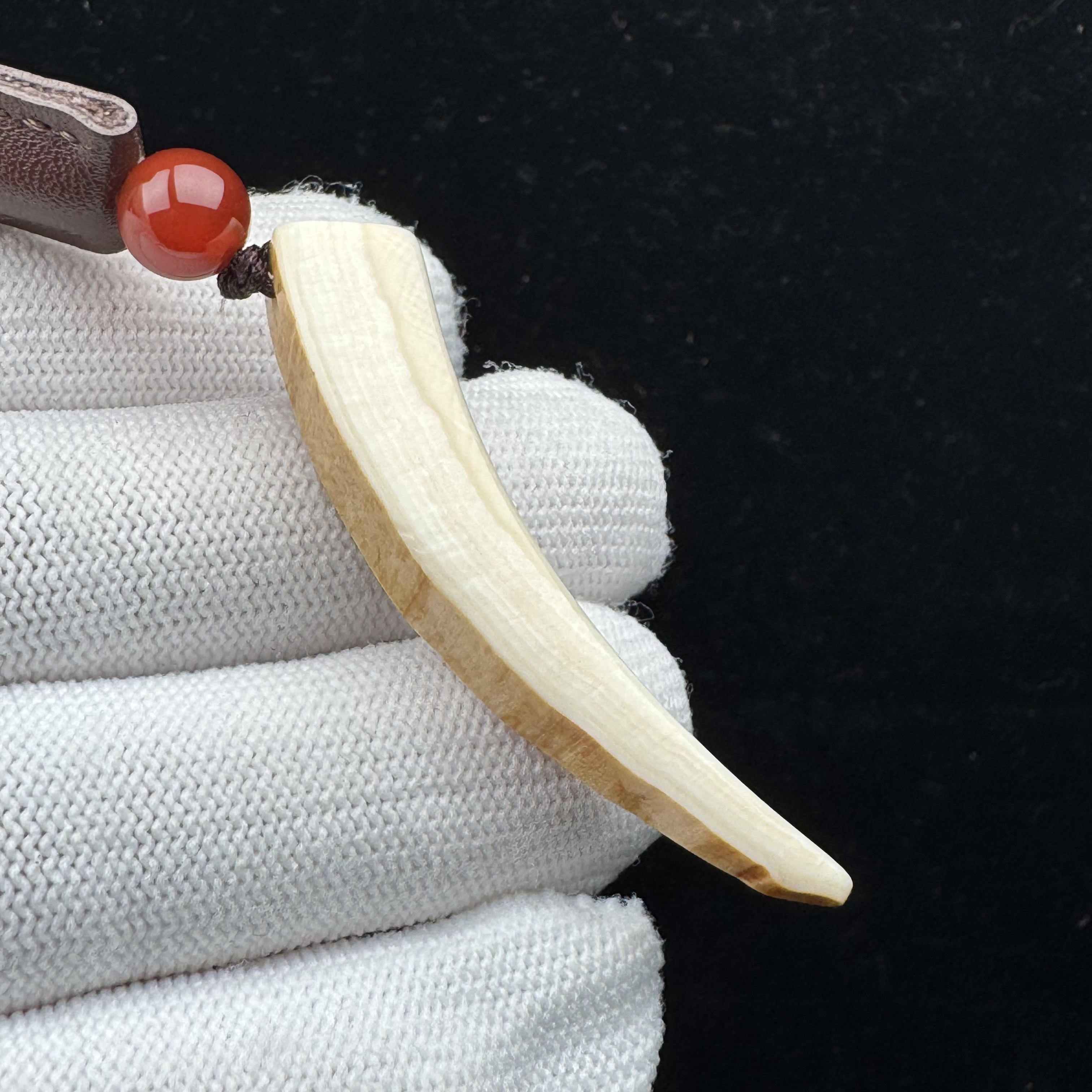 B1972天然猛犸牙 牙尖50mm支持鉴定 假一罚四