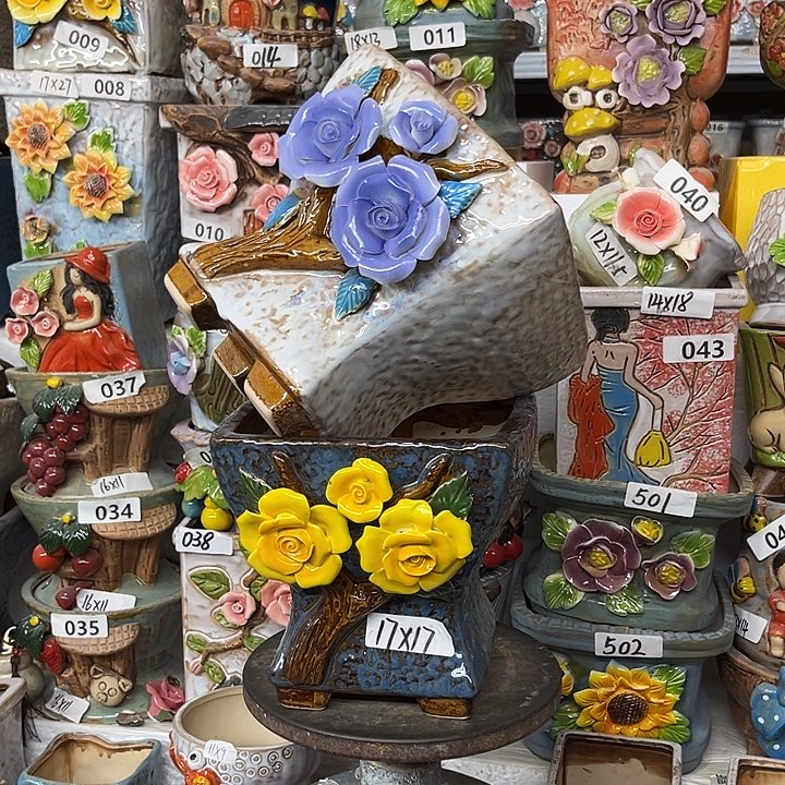 粗陶材质多肉花盆