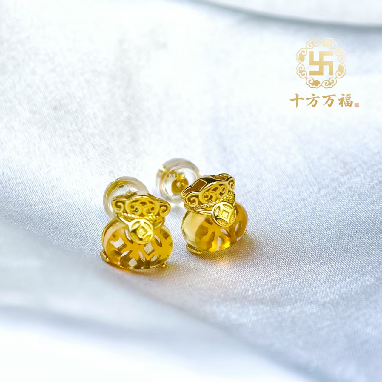 尤尤·米袋子/水晶耳饰米袋子造型SJ-ES0036
